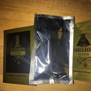 3 samples Paco Rabanne, one million elixir, lucky